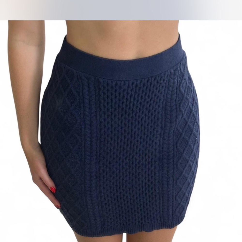 Lilly Pulitzer Blue Knit Pencil Skirt Mini Casual